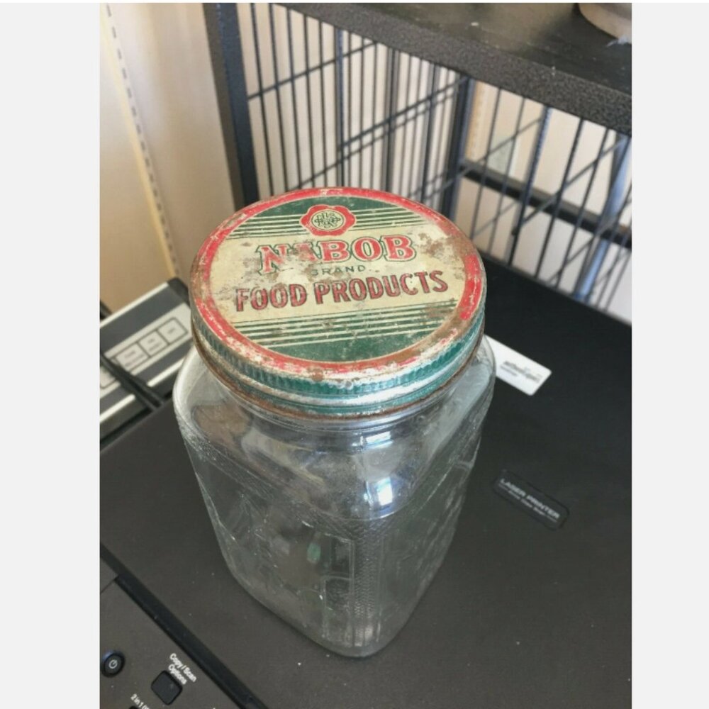 Vtg Antique Nabob Coffee Tea Cannister Food Products Jar